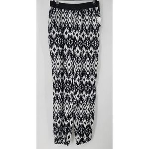 NWT Joe B. Aztec Tribal Motif Print Jogger Pants Lightweight Size M Loungewear